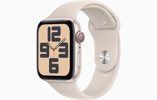 Apple Watch SE GPS + Cellular 40mm Starlight Aluminium Case with Starlight Sport Band - M/L MRG13ET/A цена и информация | Смарт-часы (smartwatch) | 220.lv