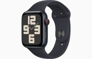 Apple Watch SE GPS + Cellular 44mm Midnight Aluminium Case with Midnight Sport Band - M/L MRH83ET/A цена и информация | Смарт-часы (smartwatch) | 220.lv