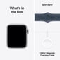 Apple Watch SE GPS + Cellular 44mm Silver Aluminium Case with Storm Blue Sport Band - S/M - MRHF3ET/A cena un informācija | Viedpulksteņi (smartwatch) | 220.lv