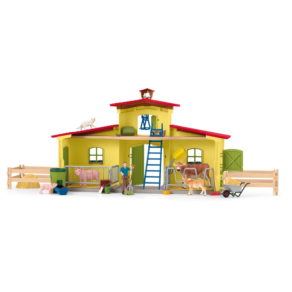 SCHLEICH FARM WORLD игровой набор Ферма с животными цена | 220.lv