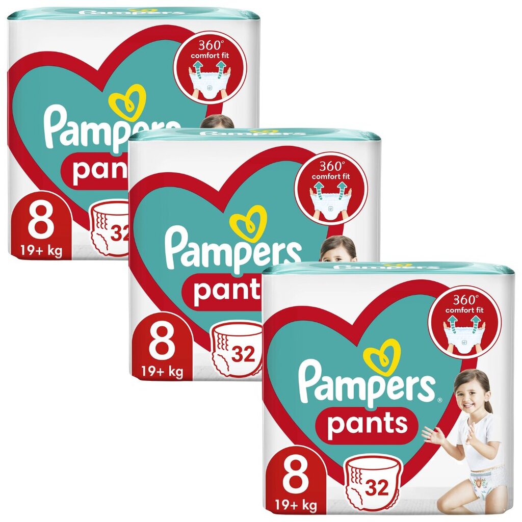 Autiņbiksītes Pampers Pants Jumbo Pack, 8 izmērs, 96 gab cena un informācija | Autiņbiksītes | 220.lv