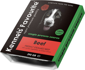 Kennels' Favourite Beef suņiem ar liellopu gaļu, super premium klase, 395g цена и информация | Консервы для собак | 220.lv