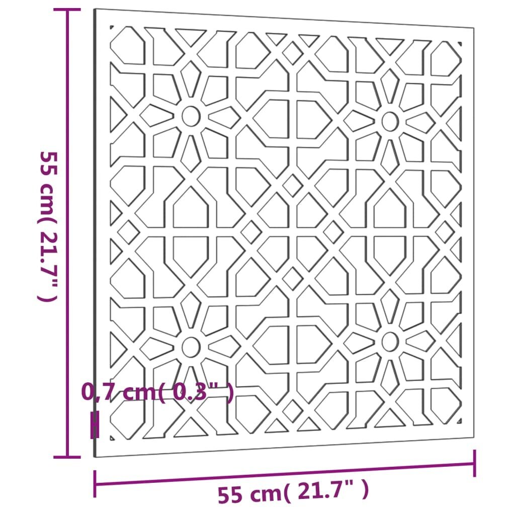 vidaXL dārza sienas rotājums 55x55 cm cena un informācija | Interjera priekšmeti | 220.lv