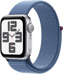 Apple Watch SE GPS 40mm Silver Aluminium Case with Winter Blue Sport Loop MRE33ET/A цена и информация | Смарт-часы (smartwatch) | 220.lv