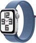 Apple Watch SE GPS 44mm Silver Aluminium Case with Winter Blue Sport Loop - MREF3ET/A cena un informācija | Viedpulksteņi (smartwatch) | 220.lv