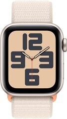 Apple Watch SE GPS + Cellular 40mm Starlight Aluminium Case with Starlight Sport Loop - MRG43ET/A cena un informācija | Viedpulksteņi (smartwatch) | 220.lv