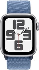Apple Watch SE GPS + Cellular 40mm Silver Aluminium Case with Winter Blue Sport Loop MRGQ3ET/A цена и информация | Смарт-часы (smartwatch) | 220.lv