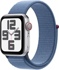 Apple Watch SE GPS + Cellular 44mm Silver Aluminium Case with Winter Blue Sport Loop MRHM3ET/A цена и информация | Смарт-часы (smartwatch) | 220.lv