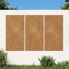vidaXL dārza sienas rotājumi, 105x55 cm, 3 gab. cena un informācija | Interjera priekšmeti | 220.lv