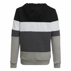 Bērnu Sporta Krekls ar Kapuci Adidas Colorblock Fleece Melns Pelēks cena un informācija | Zēnu jakas, džemperi, žaketes, vestes | 220.lv