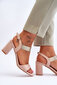 Sieviešu sandales ar zamšādu bēšā krāsā "Enjoy". cena un informācija | Sieviešu sandales | 220.lv