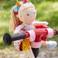 Haba 304109 Bicycle Seat Blumenwiese, марионеточное сиденье с креплением на липучке для велосипедных и сани для кукол игрушки кукол с 18 месяцев, красный/розовый цена и информация | Игрушки для девочек | 220.lv