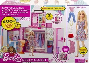 Lelle Barbie + skapis + 36 aksesuāri HGX57 cena un informācija | Rotaļlietas meitenēm | 220.lv