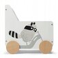 Rotaļlietu glabāšanas ratiņi Kinderkraft, 35 x 55,5 cm, balti cena un informācija | Attīstošās rotaļlietas | 220.lv