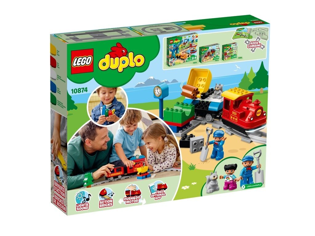 10874 LEGO Duplo tvaika vilciens cena un informācija | Konstruktori | 220.lv