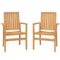 2 gab. dārza krēslu komplekts vidaXL, brūni cena un informācija | Dārza krēsli | 220.lv