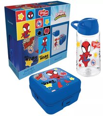 Sviestmaižu kastes plastmasas pudeļu komplekts - Spiderman Spidey цена и информация | Посуда для хранения еды | 220.lv