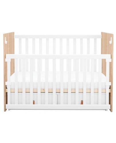 Bērnu gultiņa KikkaBoo Hollee, 60 x 120 cm, brūna/balta cena un informācija | Zīdaiņu gultas | 220.lv