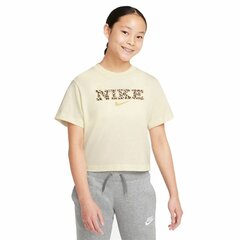 Krekls ar Īsām Piedurknēm Bērniem Nike Sportswear Bēšs cena un informācija | Krekli, bodiji, blūzes meitenēm | 220.lv