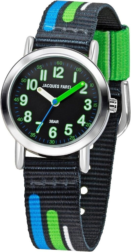 Bērnu pulkstenis Jacques Farel, zaļš цена и информация | Bērnu aksesuāri | 220.lv