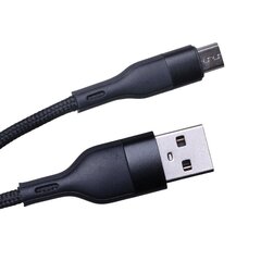 Maxlife MXUC-07 cable USB - microUSB 1,0 m 2,4A black nylon цена и информация | Кабели и провода | 220.lv