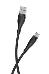 Maxlife MXUC-08 cable USB-C - USB-C 1,0 m 100W black nylon цена и информация | Кабели и провода | 220.lv