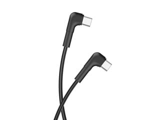 Maxlife MXUC-08 cable USB-C - USB-C 1,0 m 100W black nylon цена и информация | Кабели и провода | 220.lv