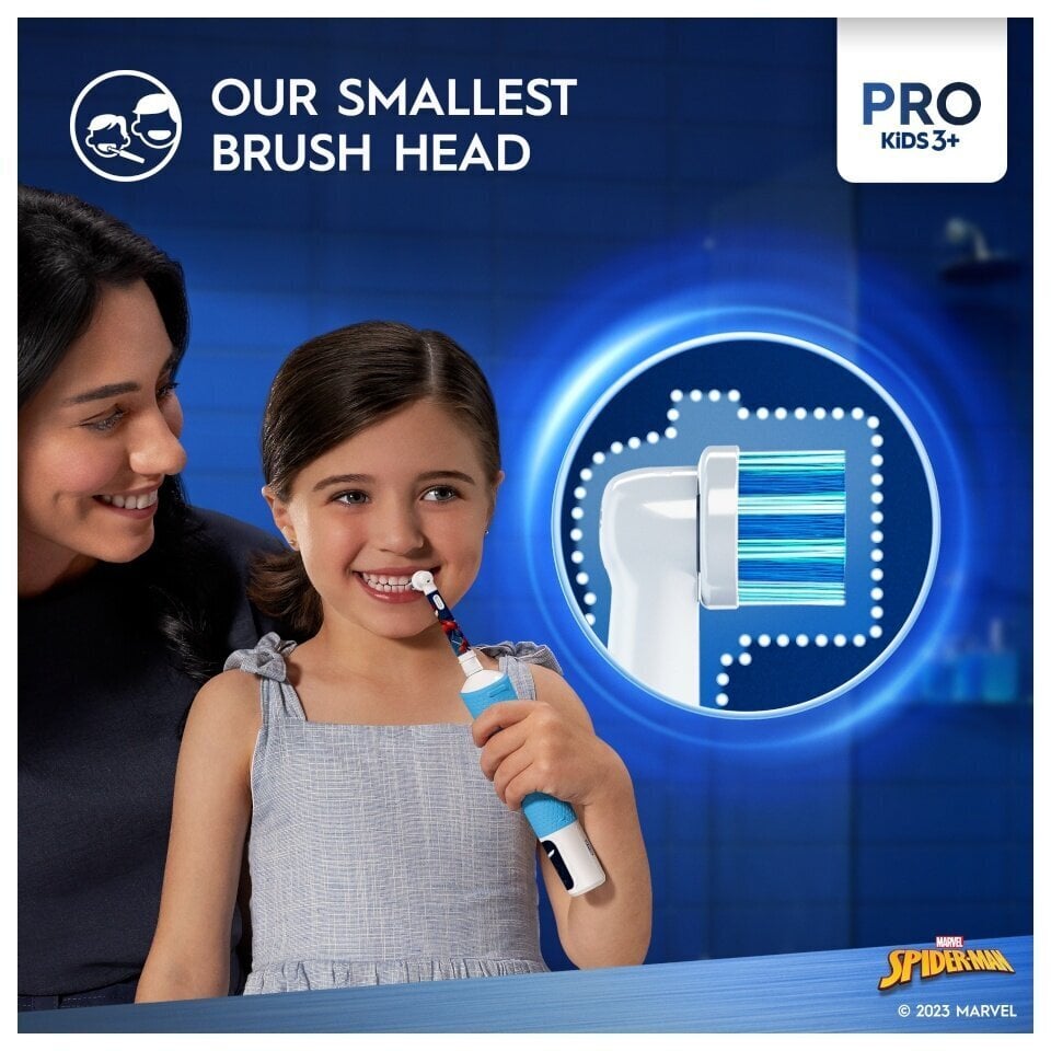 Oral-B Vitality Pro Kids 3+ Spiderman cena un informācija | Elektriskās zobu birstes | 220.lv