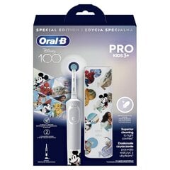 Oral-B Vitality Pro Kids 3+ Disney 100 + Travel Case цена и информация | Электрические зубные щетки | 220.lv
