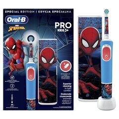 Oral-B Vitality Pro Kids 3+ Spiderman + Travel Case cena un informācija | Elektriskās zobu birstes | 220.lv