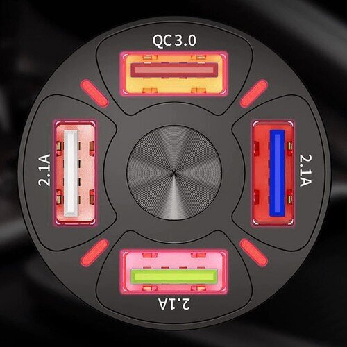 4x USB auto lādētājs + 19907 kabelis cena un informācija | Lādētāji un adapteri | 220.lv