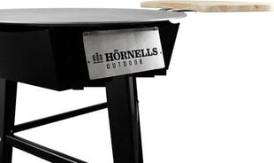 Кирпичный гриль с газовой горелкой и боковыми столиками Hörnells Outdoor 60 комплект, черный цена и информация | Грили | 220.lv