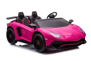 Электромобиль Lamborghini XXL A8803 для двоих, розовый цена и информация | Электромобили для детей | 220.lv