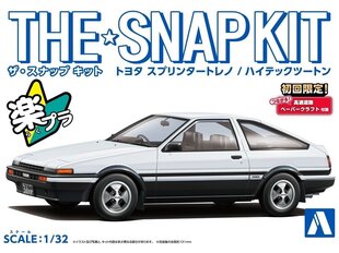 Сборная модель Aoshima - The Snap Kit Toyota Sprinter Trueno / Hitech Two-tone, 1/32, 06467 цена и информация | Конструкторы и кубики | 220.lv