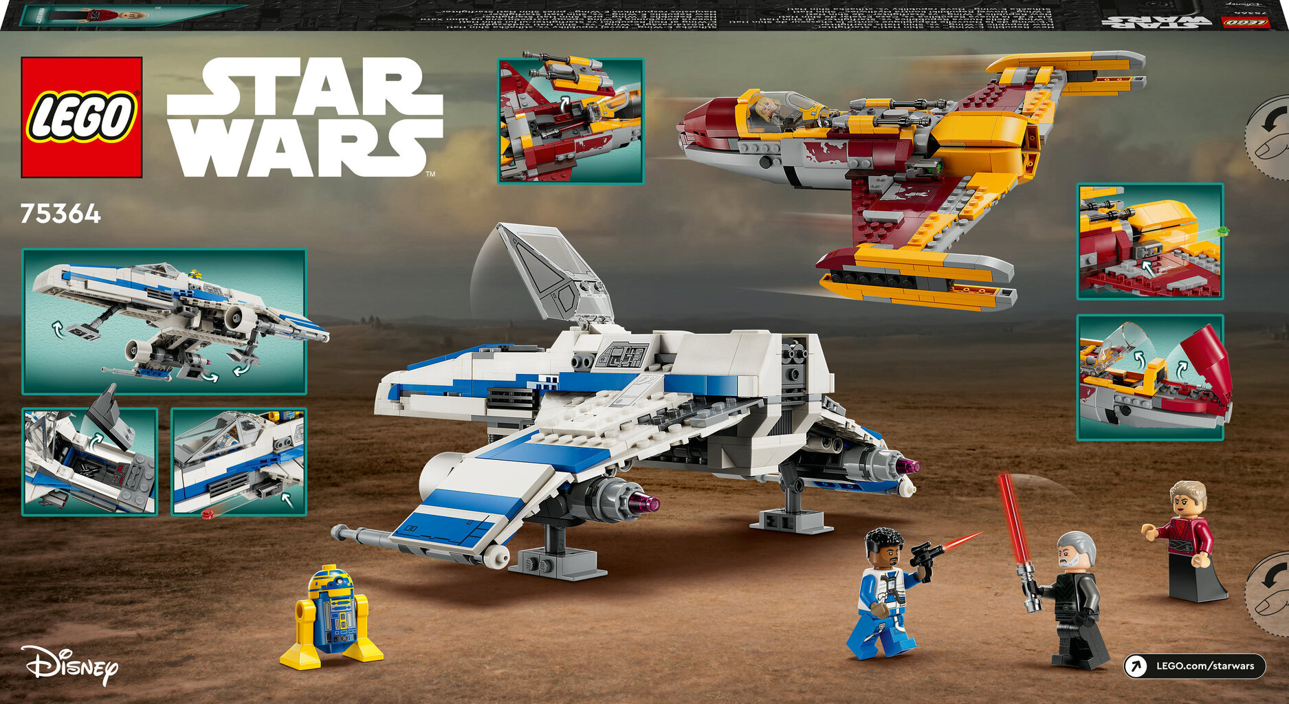 75364 LEGO® Star Wars Jaunās republikas E-Wing™ pret Shin Hati Starfighter™ cena un informācija | Konstruktori | 220.lv