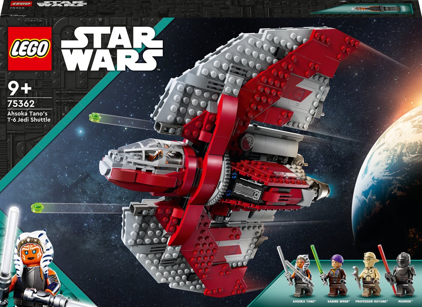 75362 LEGO® Star Wars Ahsoka Tano džedu gaisa kuģis T-6 cena un informācija | Konstruktori | 220.lv