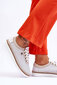 Modes ažūra ādas kedas, balta un zelta Cantare cena un informācija | Sporta apavi sievietēm | 220.lv