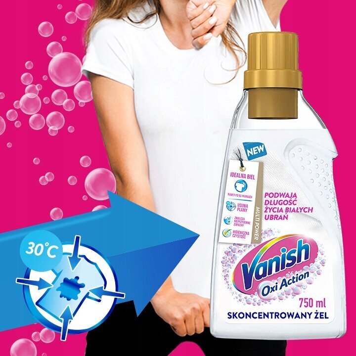 Vanish Oxi Action audumu traipu tīrītājs želeja 750 ml x2 cena un informācija | Veļas mazgāšanas līdzekļi | 220.lv