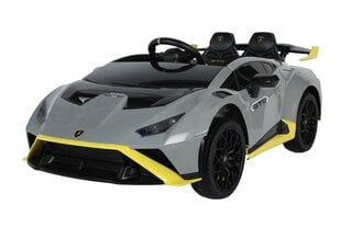 Vienvietīgs elektroauto Lamborghini Lean Toys, pelēks cena un informācija | Bērnu elektroauto | 220.lv