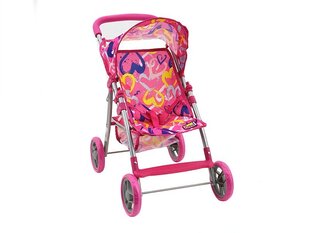 Leļļu ratiņi, rozā, 60x54x33cm cena un informācija | Rotaļlietas meitenēm | 220.lv