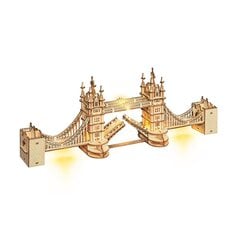 Rolife Tower Bridge with Lights 3D Wooden Puzzle TG412 цена и информация | Пазлы | 220.lv