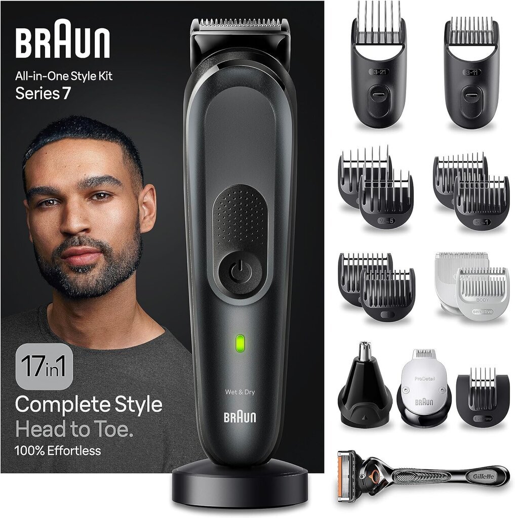 Braun All-in-One Style Kit Series 7 17in1 cena un informācija | Bārdas skuvekļi | 220.lv