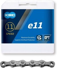 Велосипедная цепь KMC e11 EPT, 11 м, 136л цена и информация | Другие аксессуары для велосипеда | 220.lv