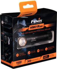 Priekšējais lukturis Fenix ​​​HM61R V2.0, melns cena un informācija | Citas tūrisma preces | 220.lv