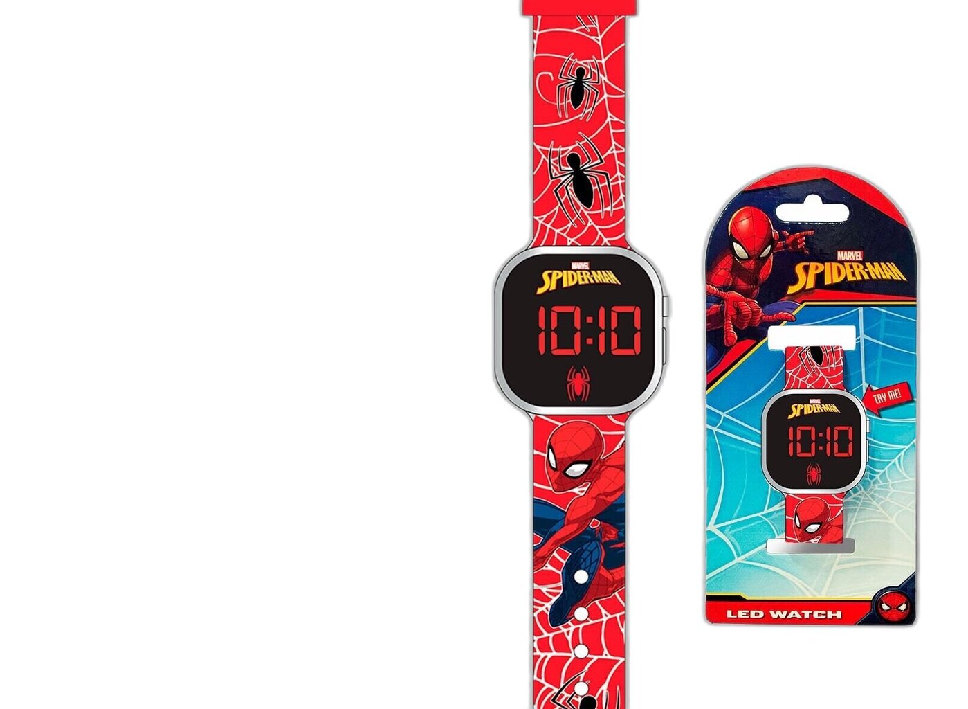 Spiderman Led pulkstenis bērniem cena un informācija | Bērnu aksesuāri | 220.lv
