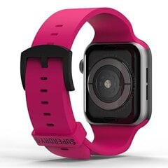 SuperDry Watchband Apple Watch 42|44|45 |49 mm Series 4|5|6|7|8|SE|SE2|Ultra Silicone różowy|pink 41680 цена и информация | Аксессуары для смарт-часов и браслетов | 220.lv