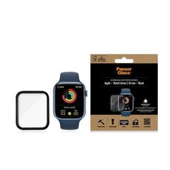 PanzerGlass Curved Apple Watch 7 45mm Antibacterial czarny|black цена и информация | Аксессуары для смарт-часов и браслетов | 220.lv