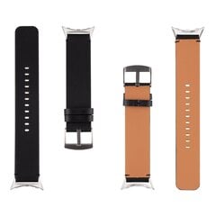 Tactical 834 Leather Band for Google Pixel Watch Black цена и информация | Аксессуары для смарт-часов и браслетов | 220.lv