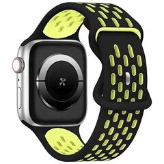 Beline pasek Apple Watch New Sport Silicone 42|44|45|49mm czarno-żółty black|yellow box цена и информация | Аксессуары для смарт-часов и браслетов | 220.lv