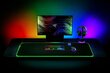 Peles paliktnis Peles paklājiņš LED rgb, 80x30 cm цена и информация | Peles | 220.lv